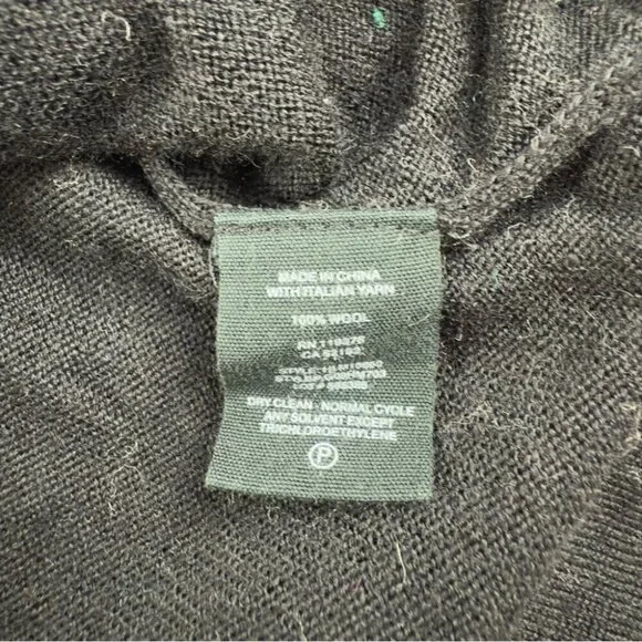 Helmut Lang Men's Size XL 100% Wool 1/4 Black Zip Up Jacket with Italian Yarn - Picture 3 of 12